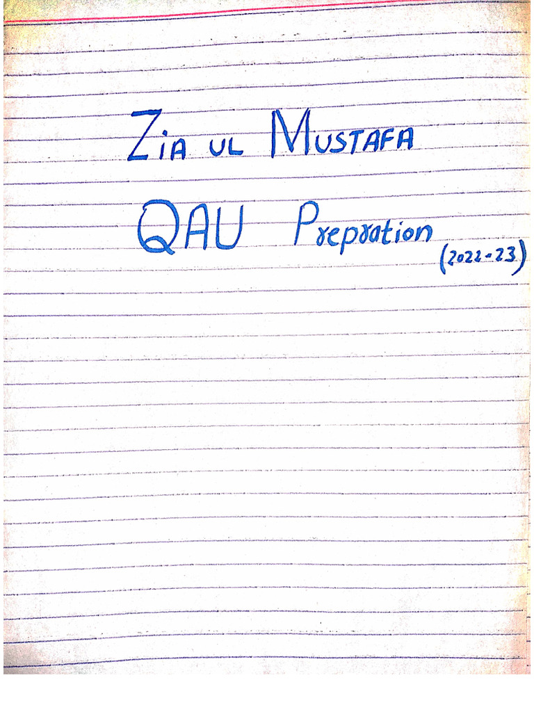 QAU Imp Topic Notes | PDF