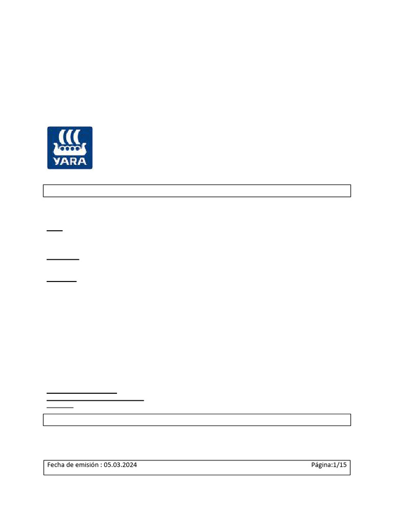 Ficha de Seguridad YaraTera Calcinit B | PDF