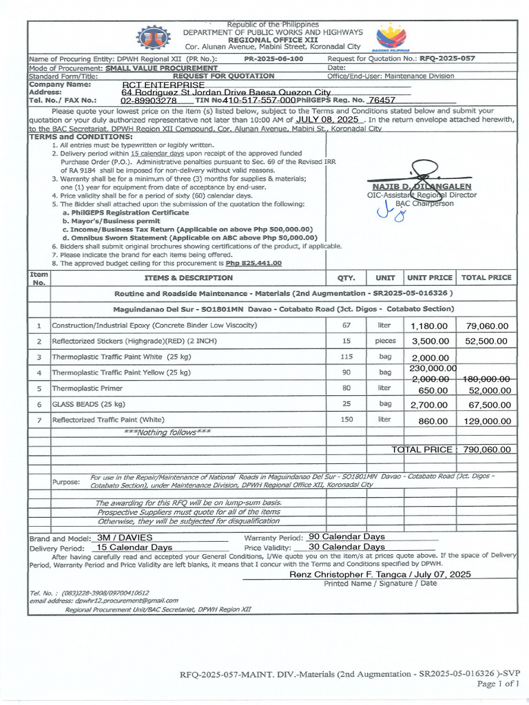RFQ 2025 057 | PDF
