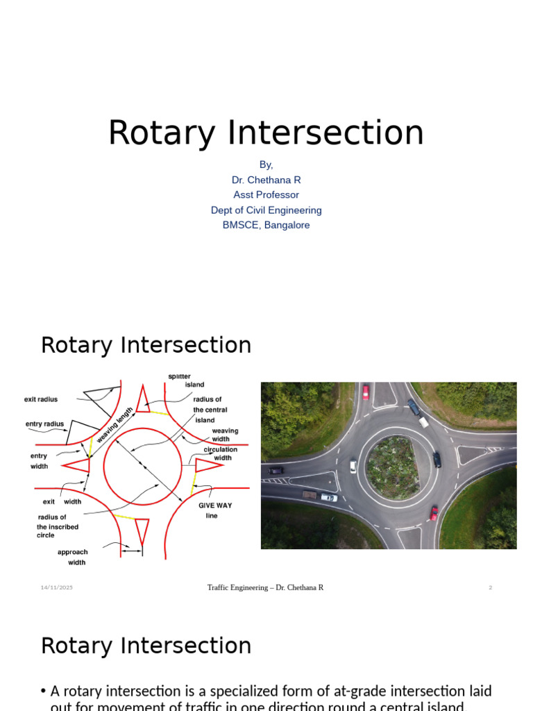 Rotary Intersection Design Guidelines | PDF | Traffic | Intersection (Road)
