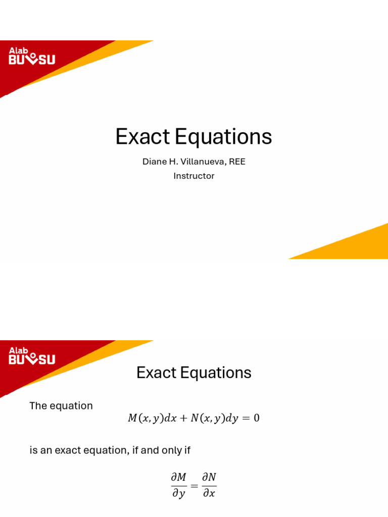 Lesson 5 Exact Equations | PDF | Chess Theory | Chess