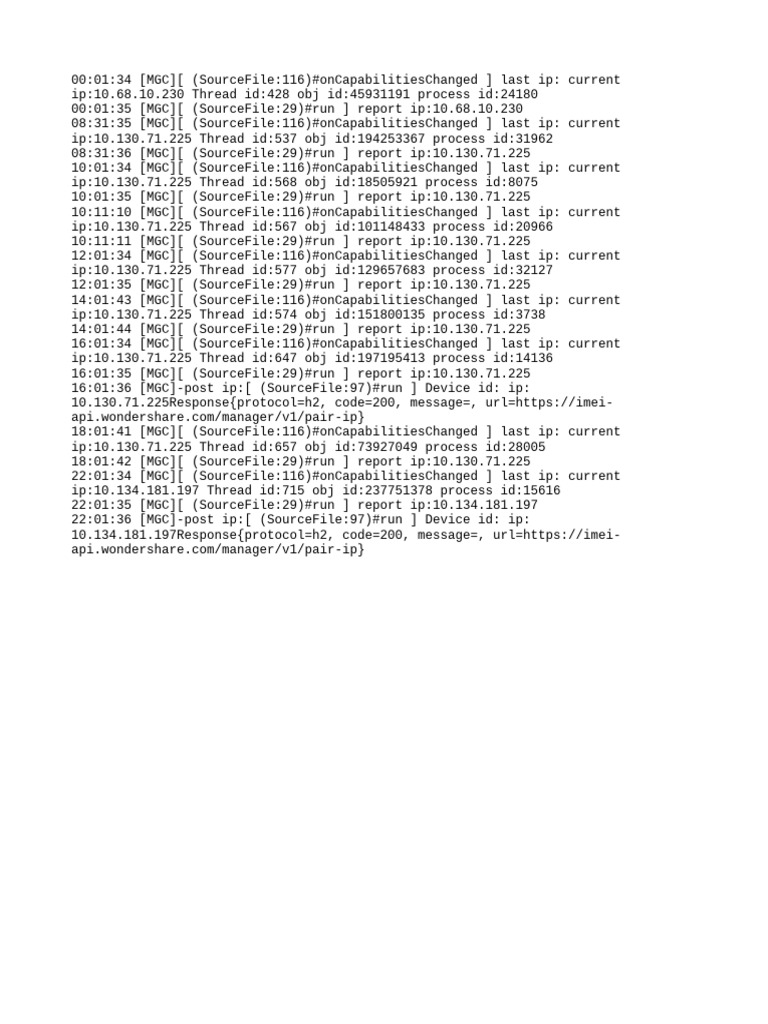 IP Change Log and Reports | PDF