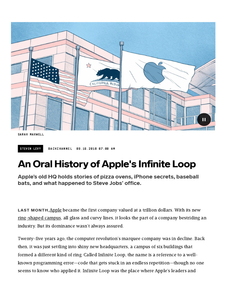 Oral History of Apple's Infinite Loop | PDF | Apple Inc. | Steve Jobs