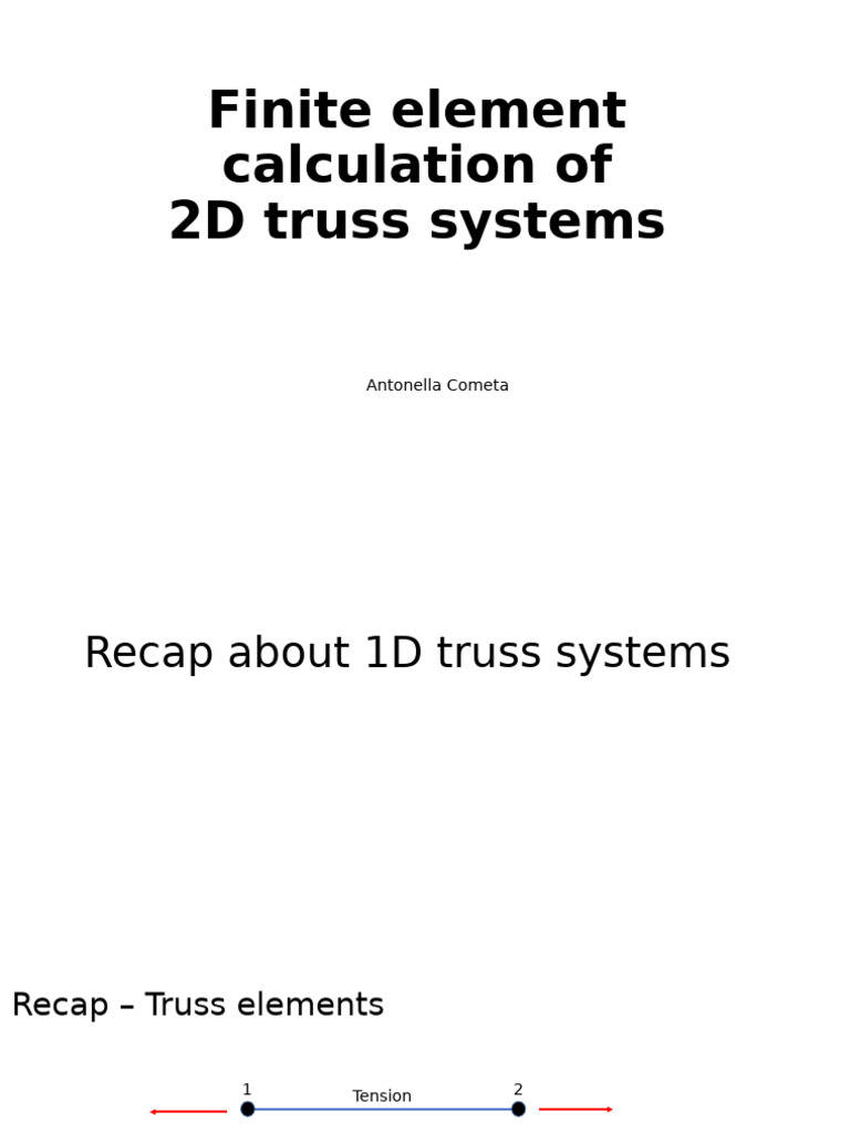 FEM Analysis of 2D Truss Systems | PDF | Finite Element Method | Stiffness