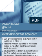 Indian Budget 2012-13: BY Team Scorpions