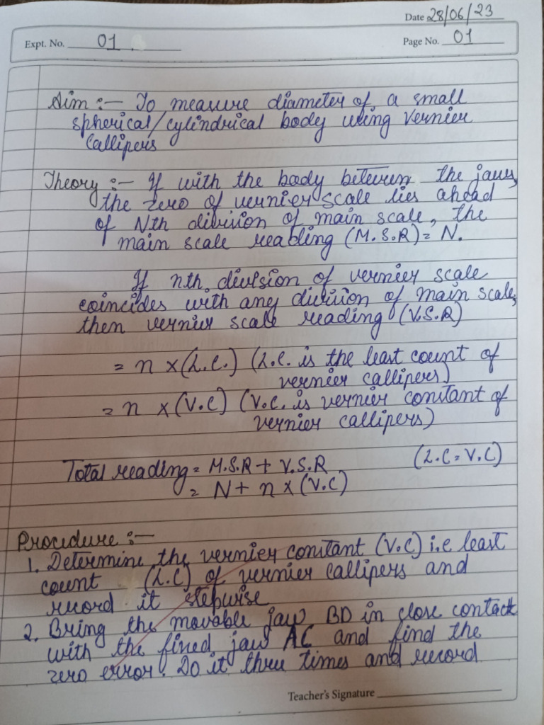 Phy CL Xi (Exp 1 & 2) | PDF
