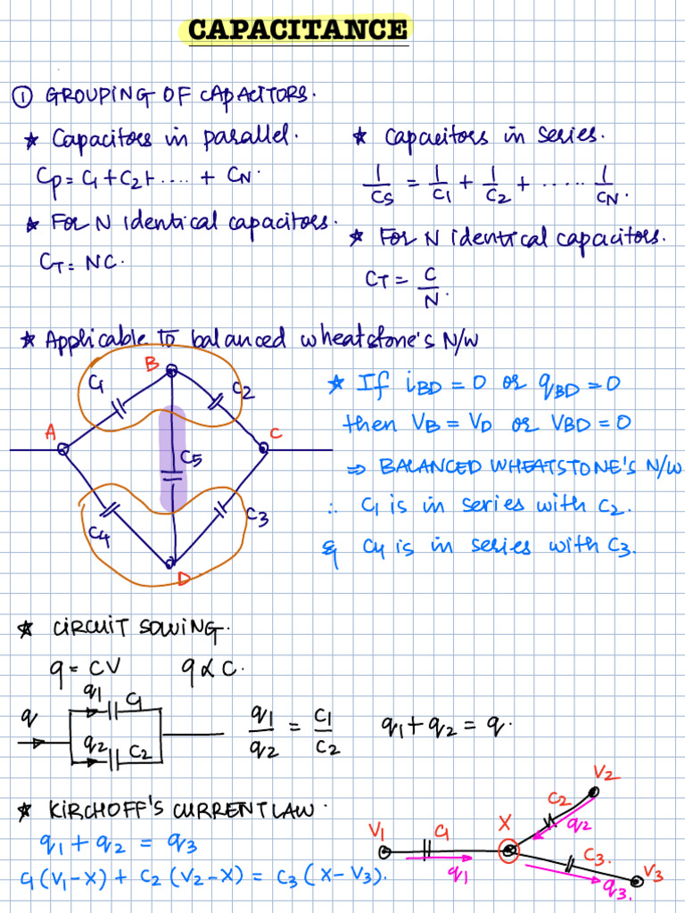 Capacitors Revision | PDF