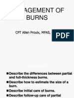 Management of Burns: CPT Allen Proulx, MPAS, PA-C
