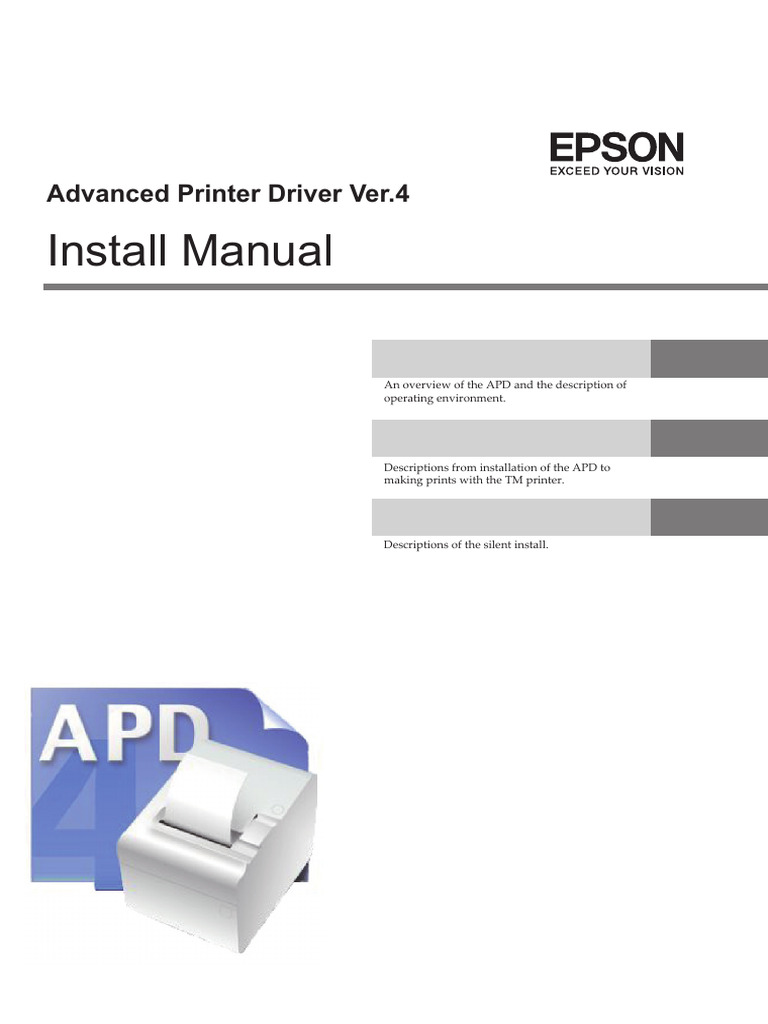 Epson TM Printer Driver Installation Guide | PDF | Printer (Computing ...