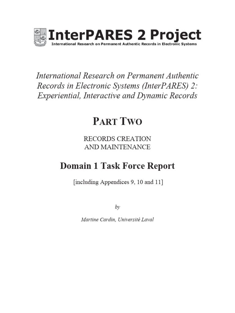 Records Creation and Maintenance Report | PDF | System