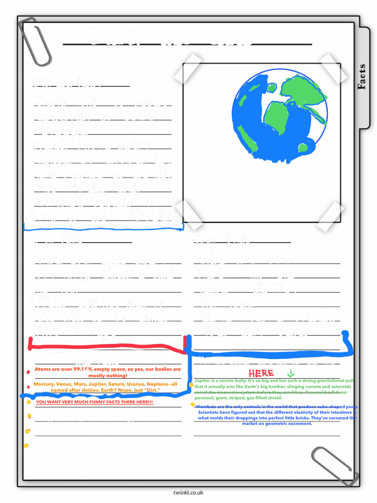 Activity Sheet Blank Fact File | PDF