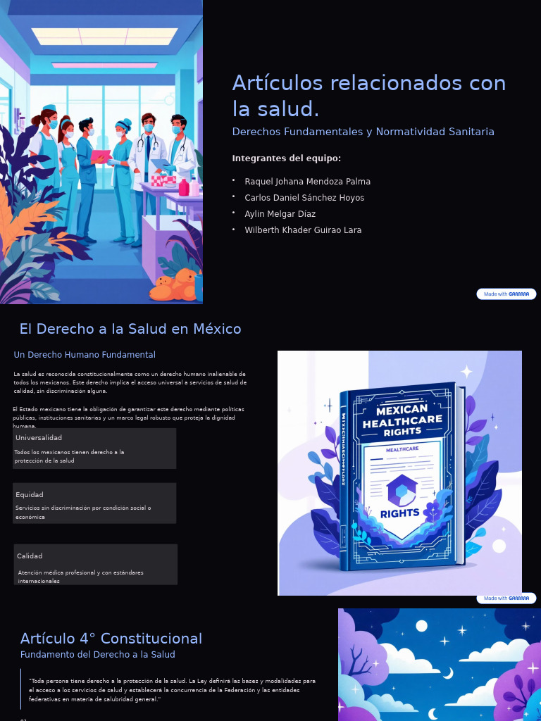 Derecho a la Salud en México: Normativa y Ética | PDF | Cuidado de la ...