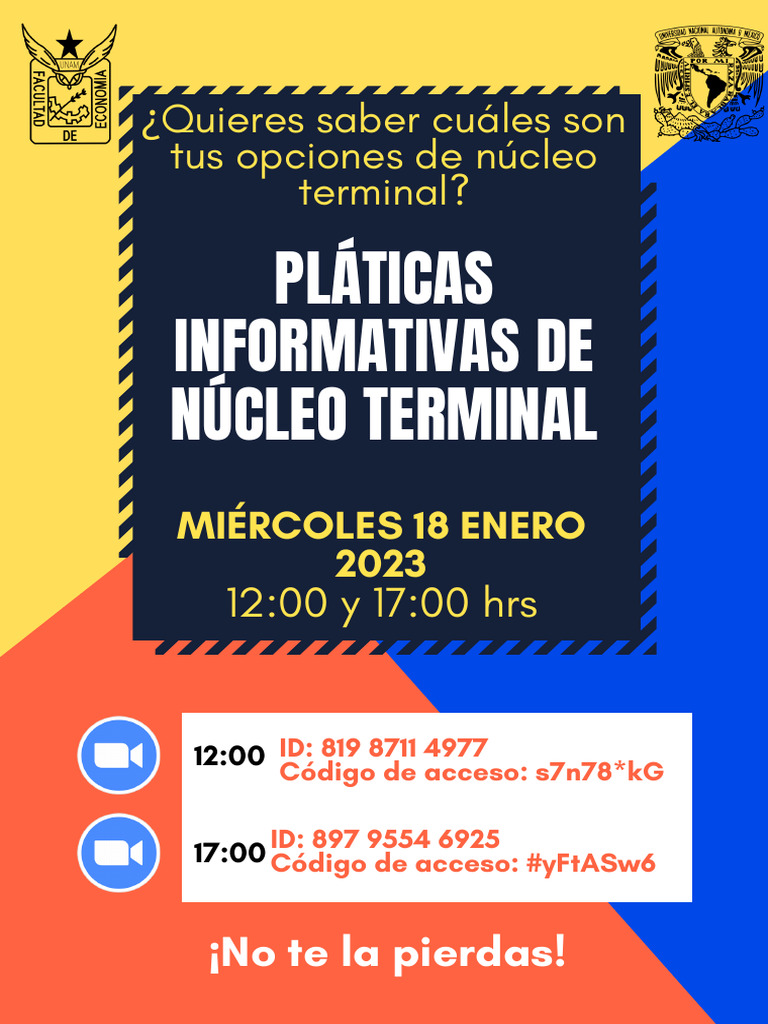 Pláticas Informativas Núcleo Terminal | PDF