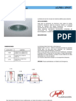 Luminaria Alpha Spot Luminaria Empotrada de 18watts