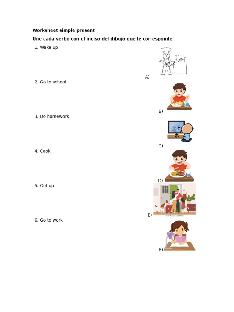 Simple Present Verb Worksheet | PDF | Chess Openings | Chess