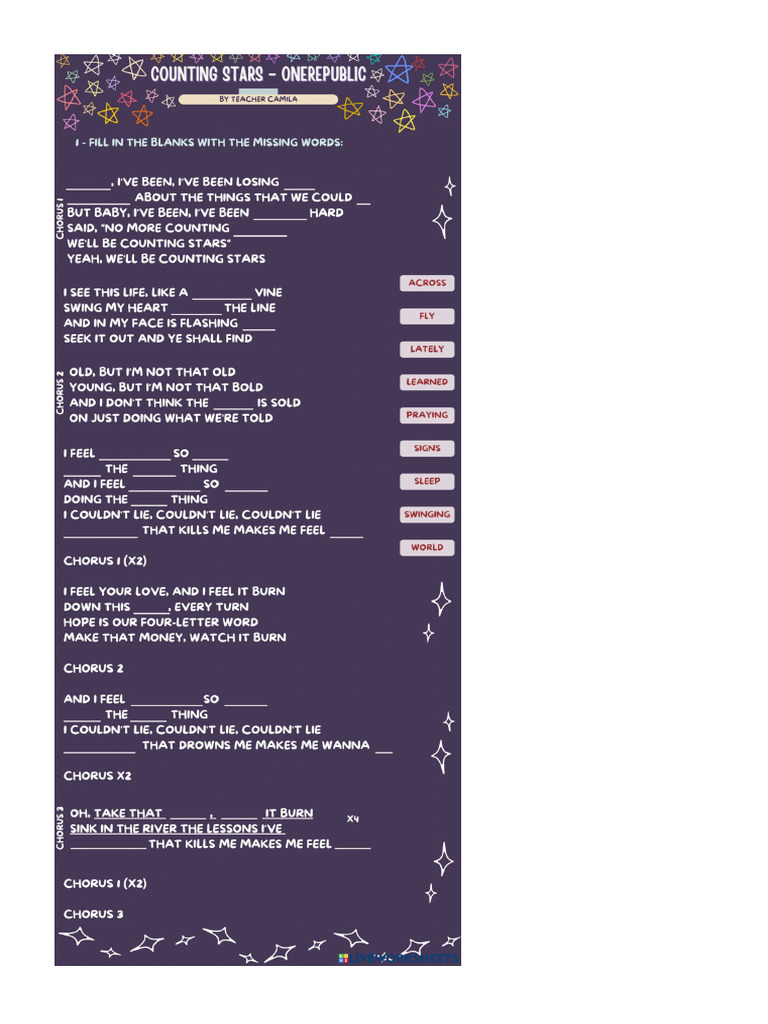 Worksheet 2238375 | PDF