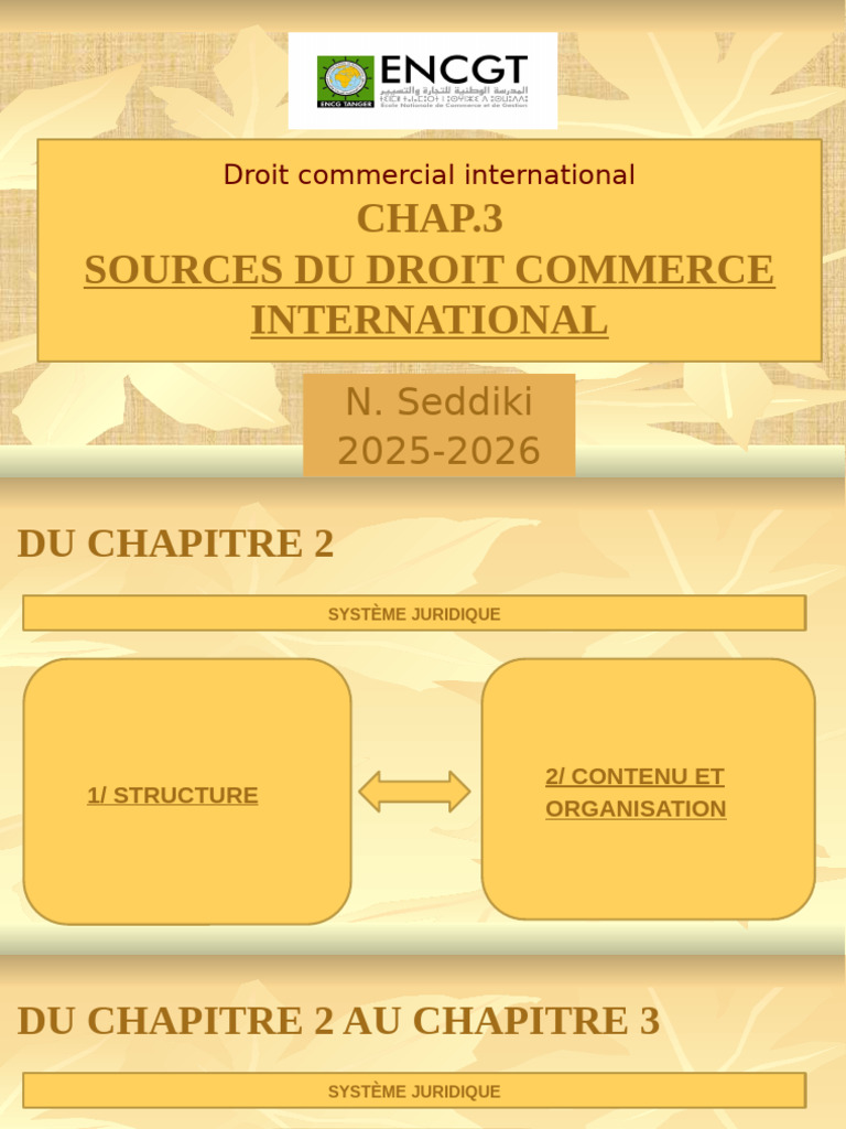 Sources du Droit Commercial International | PDF | Arbitrage | Loi