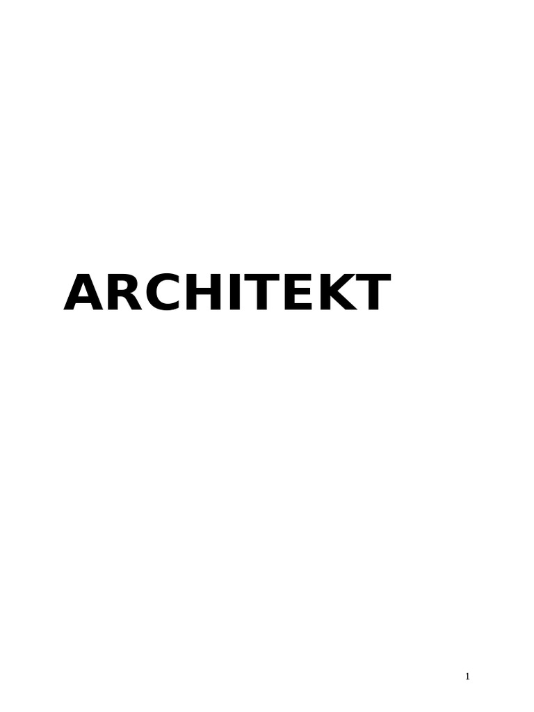 Architekt | PDF