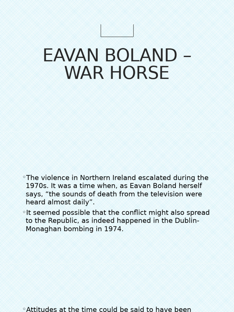 Eavan Boland's 