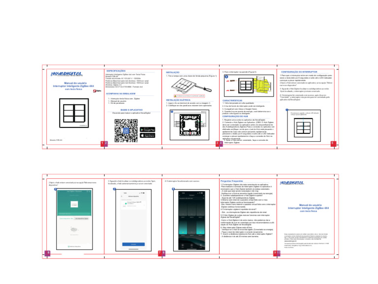 User Manual Switch Zigbee 4x4 d2b21d2438 | PDF | Engenharia Elétrica