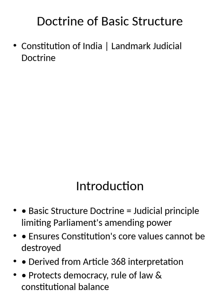 Doctrine_of_Basic_Structure_Presentation | PDF