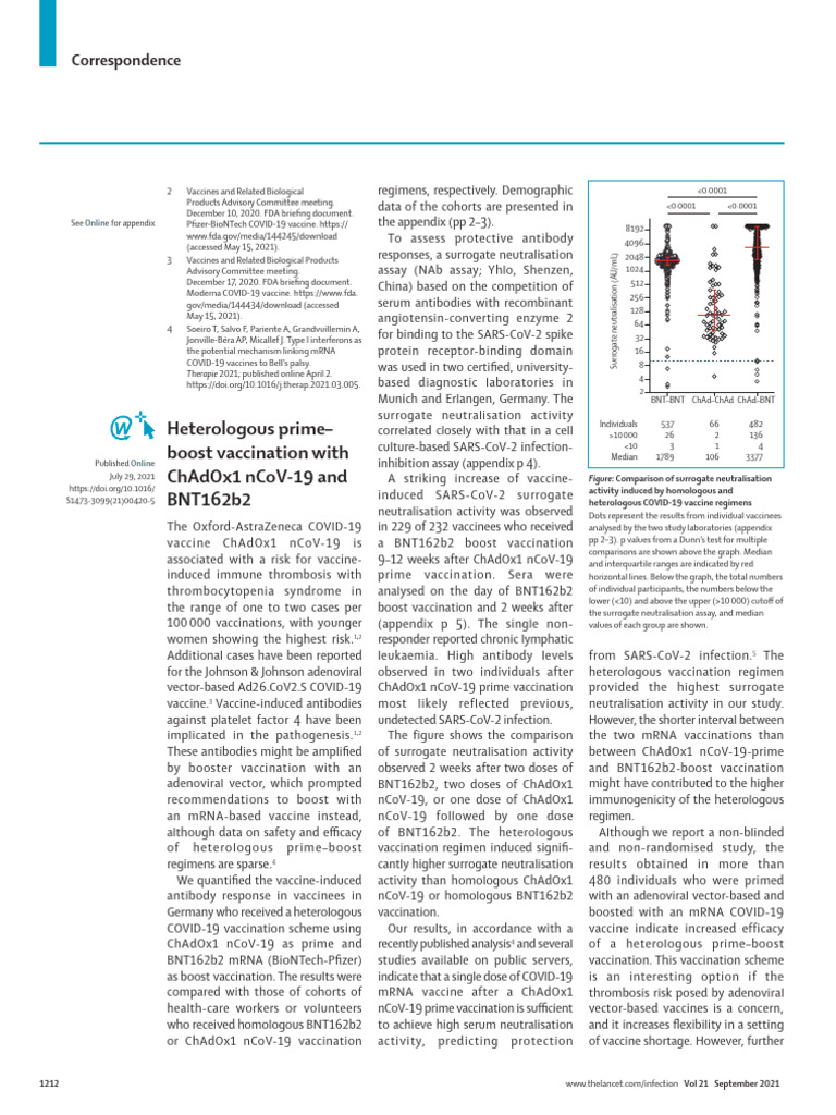 Heterologous Prime-Boost Vaccination With ChAdOx1 | PDF | Health ...