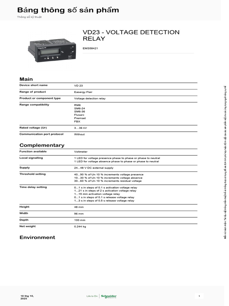 Schneider Electric Easergy-Flair EMS58421 | PDF