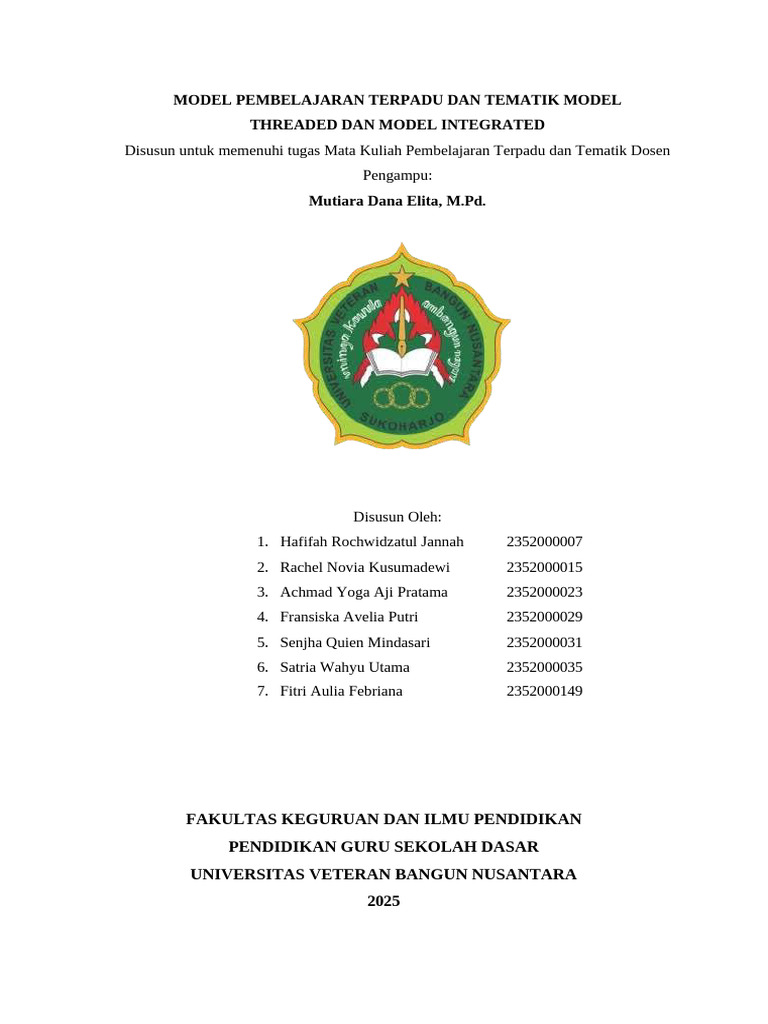 Model Threaded dan Integrated dalam Pembelajaran Terpadu | PDF