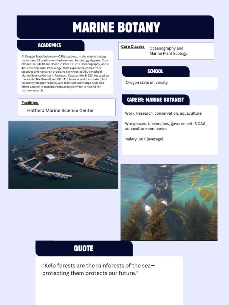 OSU Marine Biology Core Classes Overview | PDF