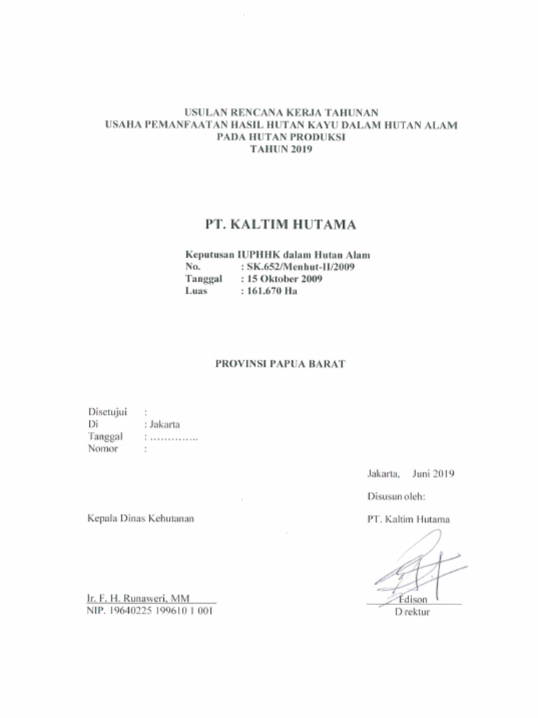 Lembar Pengesahan URKT Dan RKT | PDF