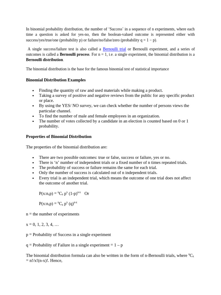 Understanding Binomial Distribution Basics | PDF | Normal Distribution ...