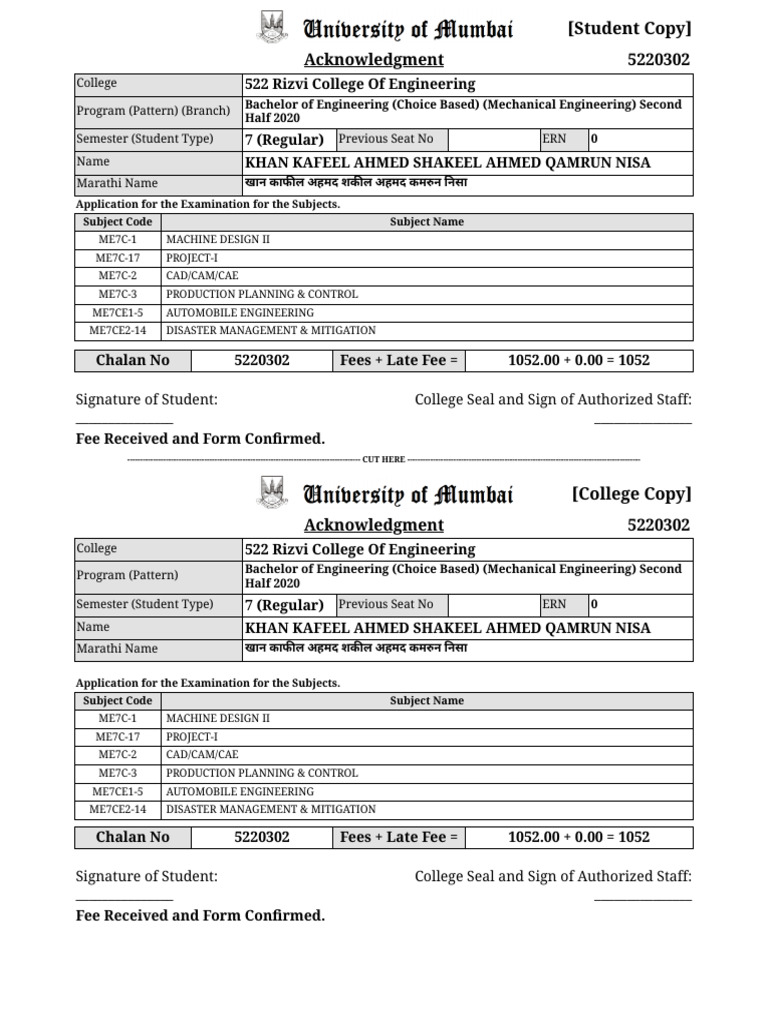 Exam Application for Mechanical Engineering | PDF | Engineering ...