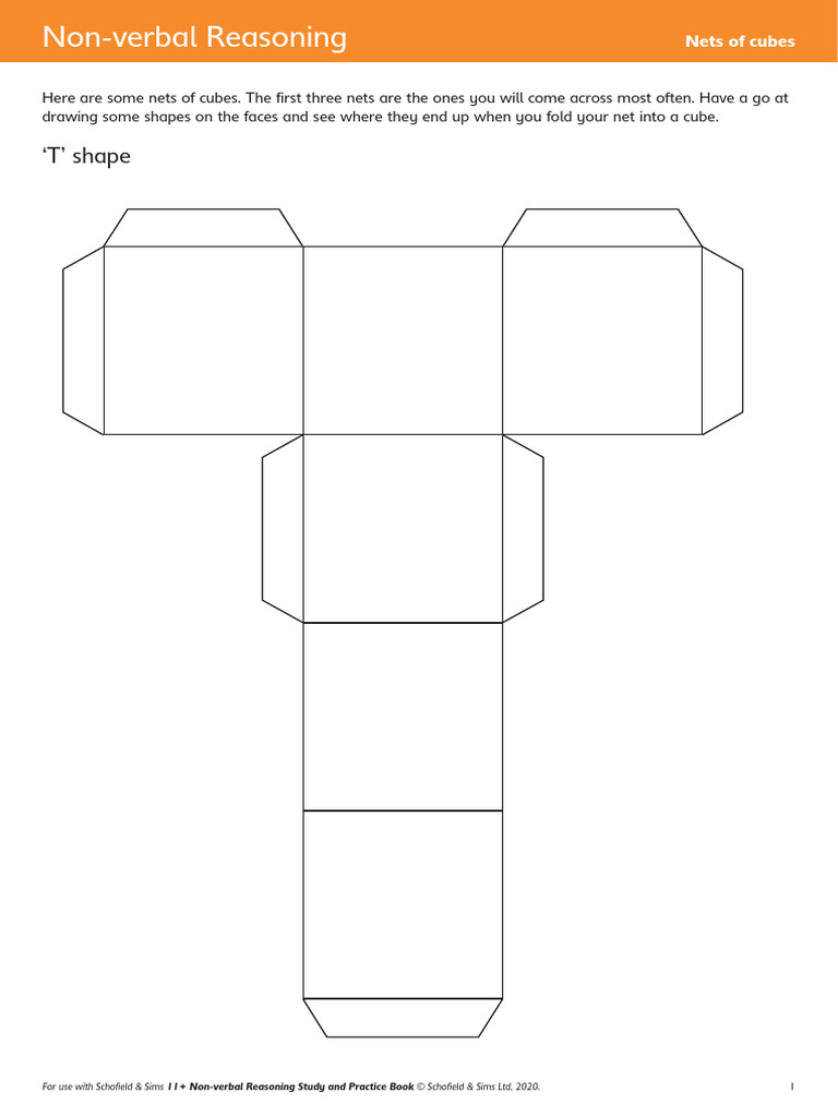 Non-Verbal Reasoning: Cube Nets Guide | PDF