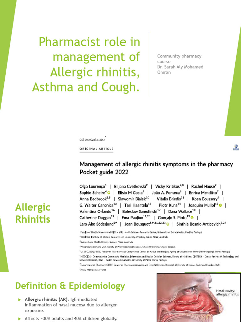 Allergic Rhinitis, Ashma and Cough_ppt | PDF | Asthma | Cough