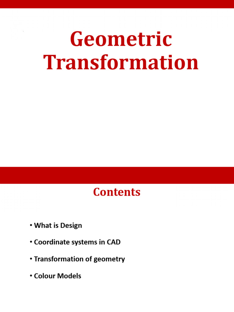 Chapter 3 Geometric Transformation | PDF | 2 D Computer Graphics ...
