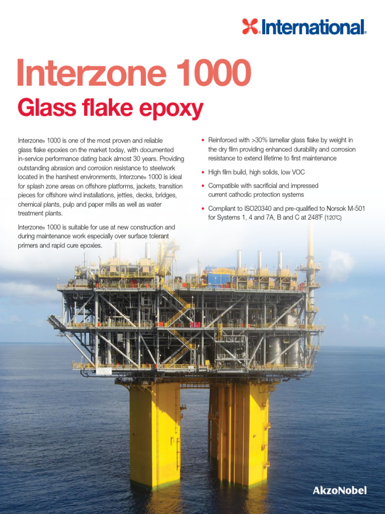 Interzone 1000: Durable Glass Flake Epoxy | PDF | Corrosion | Epoxy