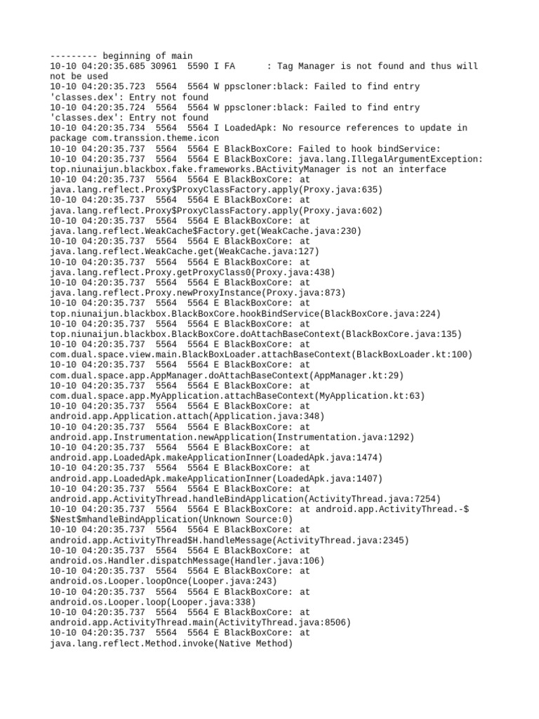 Resource ID Not Found Error Logs | PDF | Java (Programming Language ...