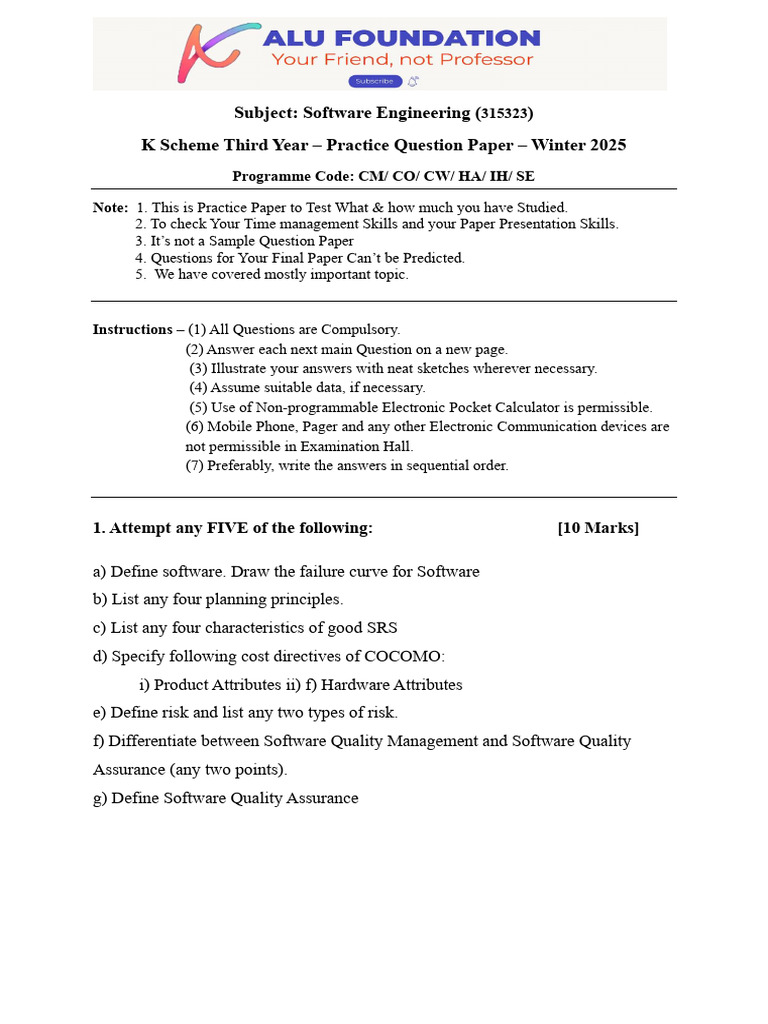 SEN Practice Paper That Will Helpful For You | PDF | Software ...