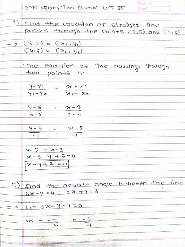 BMS Question Bank UT 2 | PDF