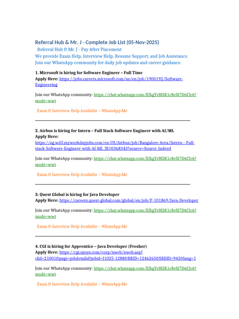 ReferralHub MRJ All Jobs Clickable | PDF | Computing