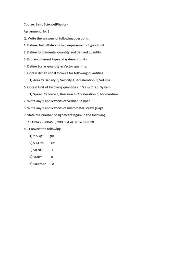 Assignment No 1 | PDF