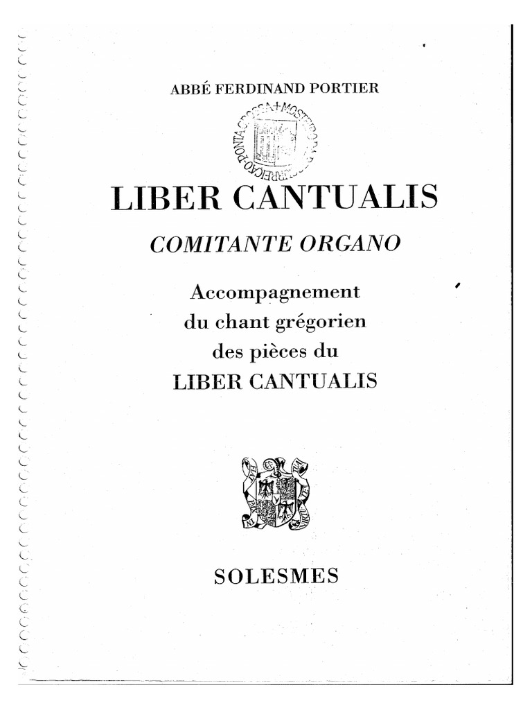 Chant grégorien : Liber Cantualis | PDF