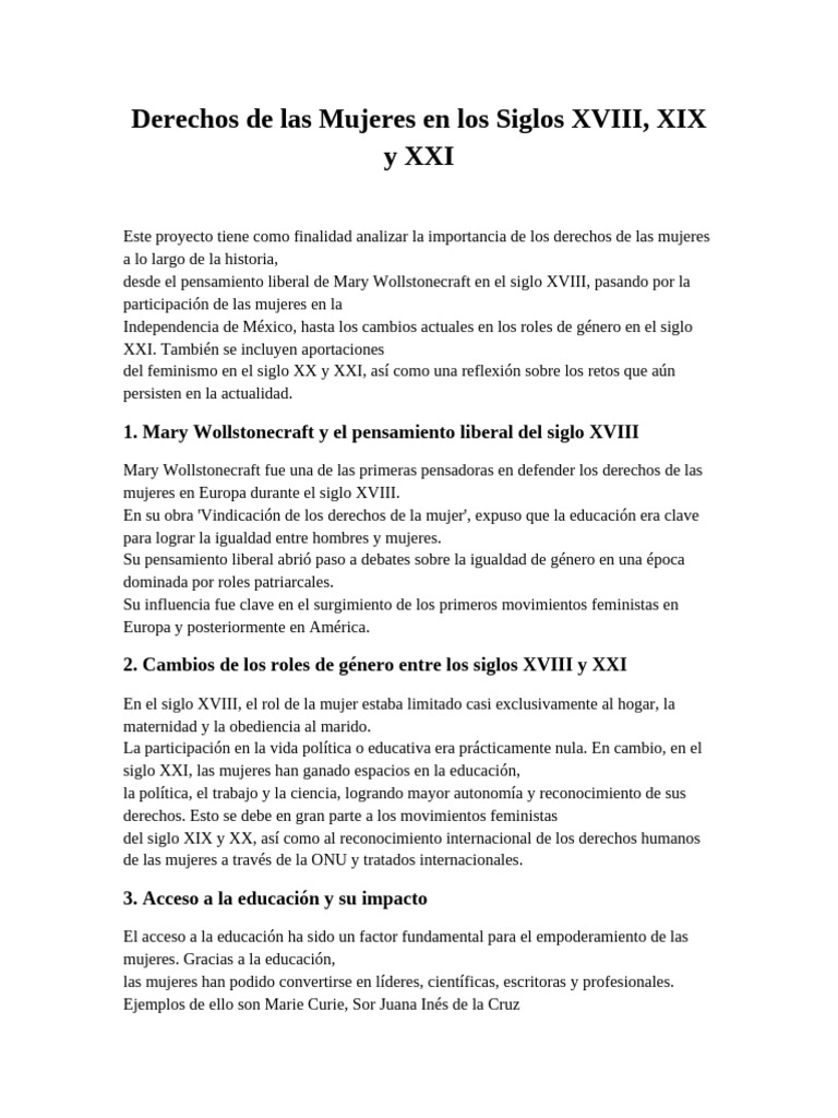 Evolución de los Derechos de las Mujeres | PDF | Mujer | Estudios de género