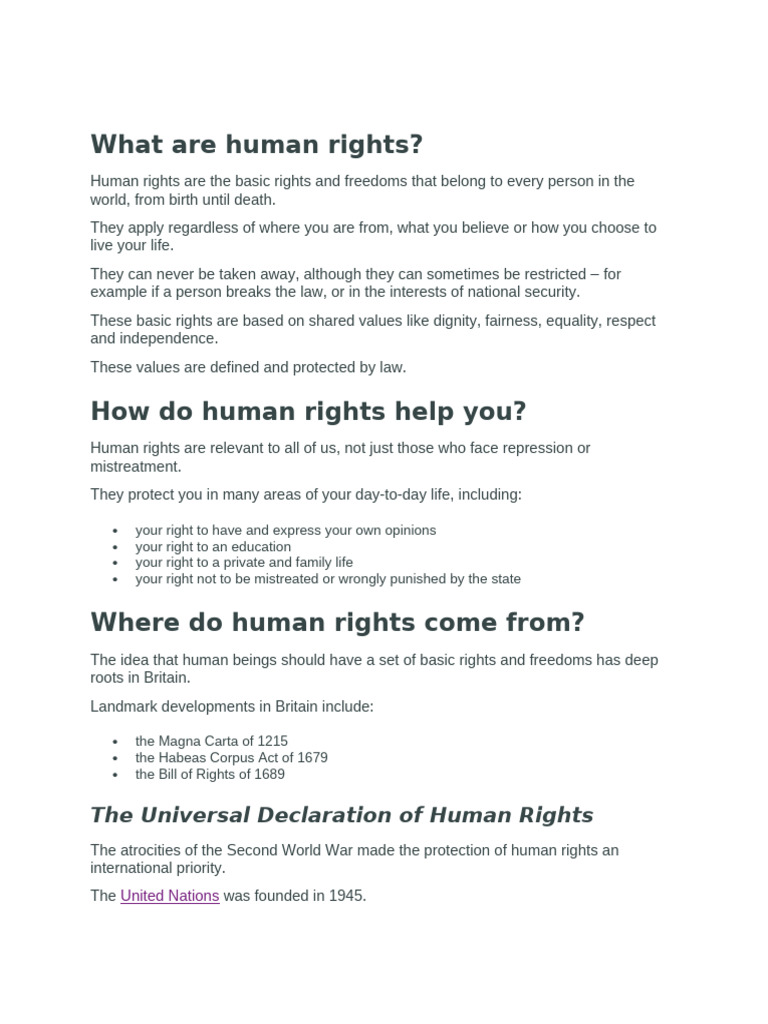 What Do You Mean by Human Rights | PDF | Human Rights | Rights