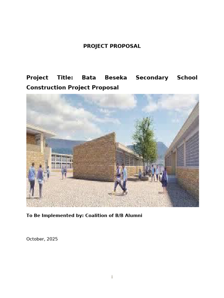 Bata Beseka Secondary School Proposal | PDF | Schools | Human Capital