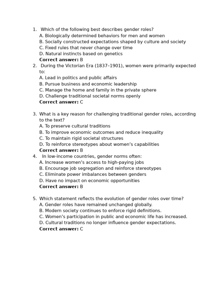 Understanding Gender Roles and Evolution | PDF