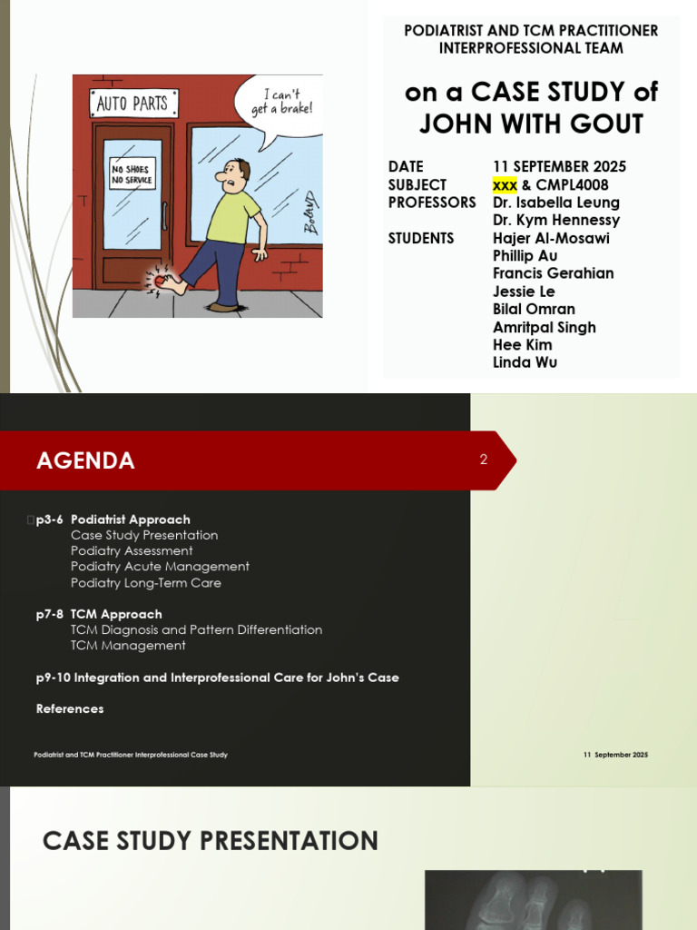 Gout Management: Podiatrist & TCM Case Study | PDF | Traditional ...
