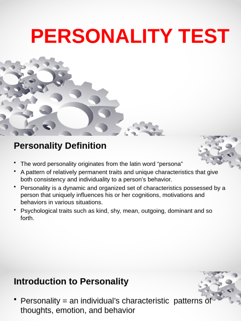 Understanding Personality and Testing Methods | PDF | Psychology ...