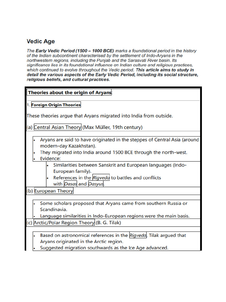 Vedic Age | PDF