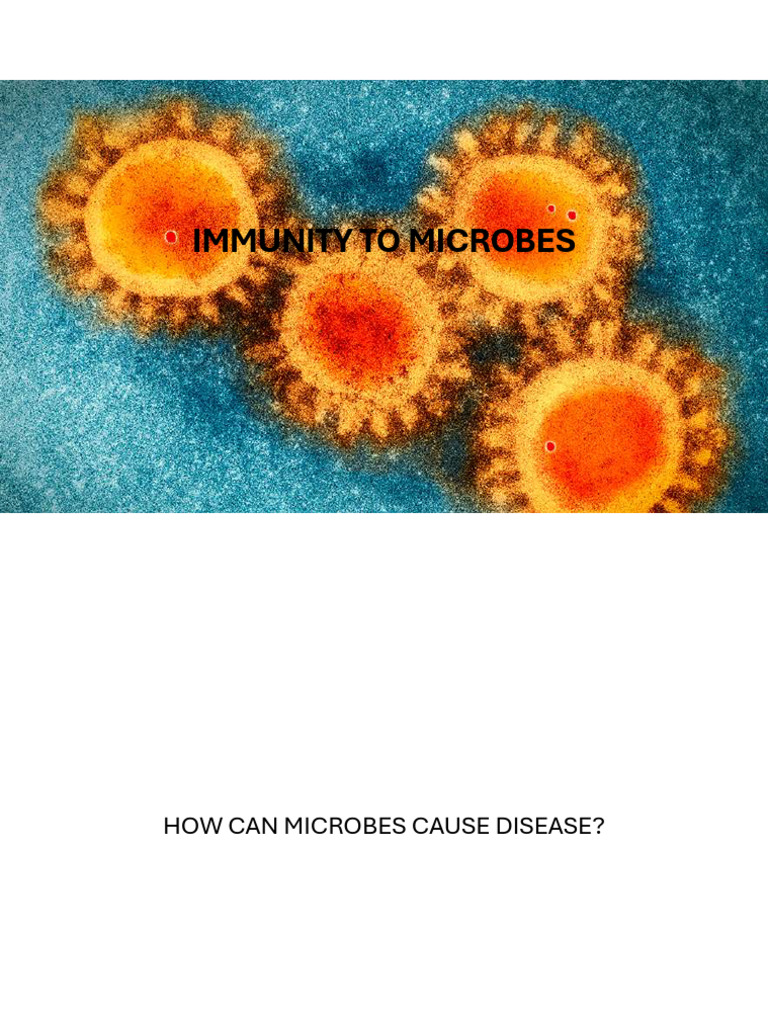 Immunity To Microbes | PDF | Immune System | Innate Immune System